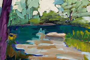 June by the Creek · Oil on Panel