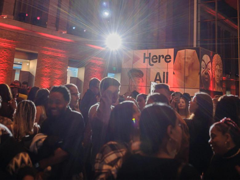 Shapiro courtyard during MFA Late Nites in the spring of 2023