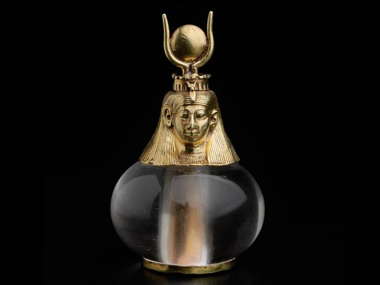 Nubian Hathor-headed crystal pendant