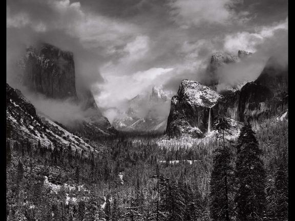 Ansel Adams' photograph, Clearing Winter Storm, Yosemite National Park