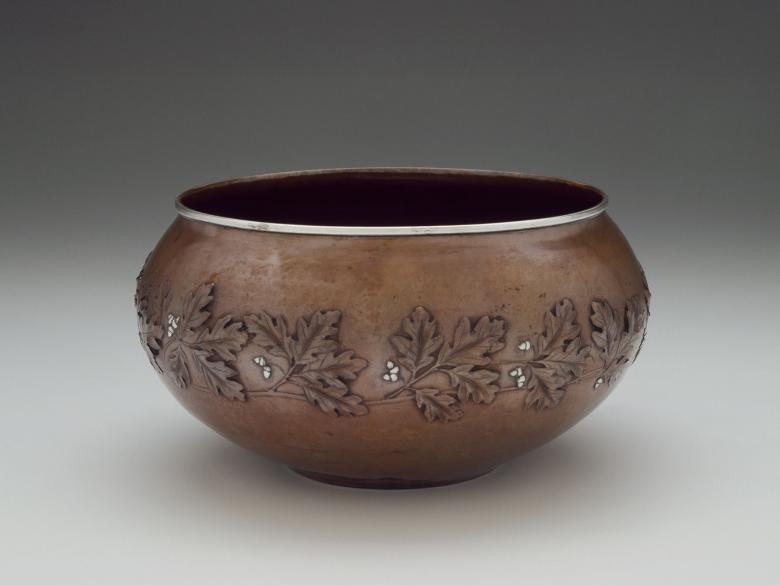 Copper jardinière by Arthur Stone