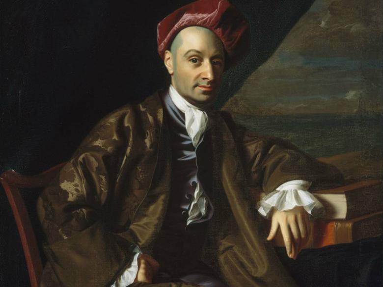 Detail of portrait of Nicholas Boylston, by John Singleton Copley