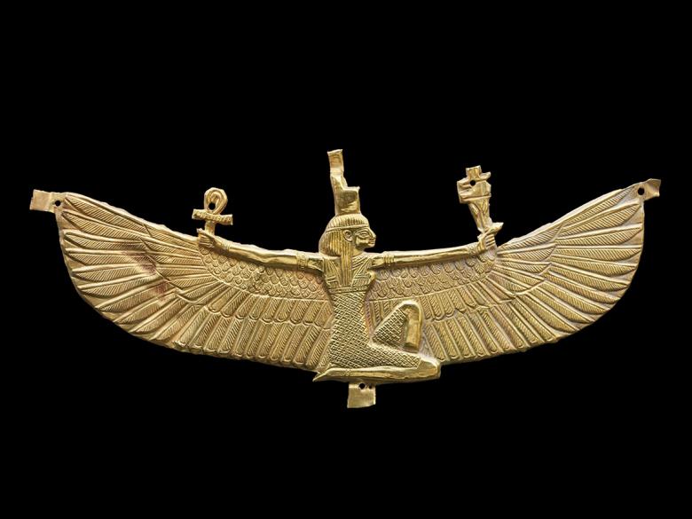 Winged Isis Pectoral, gold ornament.