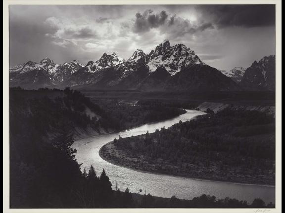 Ansel Adams's photograph, The Tetons and Snake River, Grand Teton National Park, Wyoming