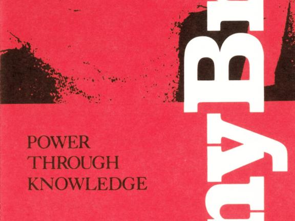 Cover from a Stony Brook Black Studies Program. 