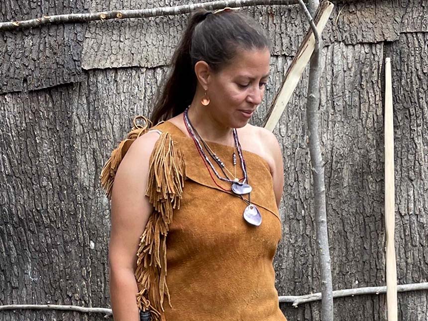 Artist Elizabeth James Perry in native dress