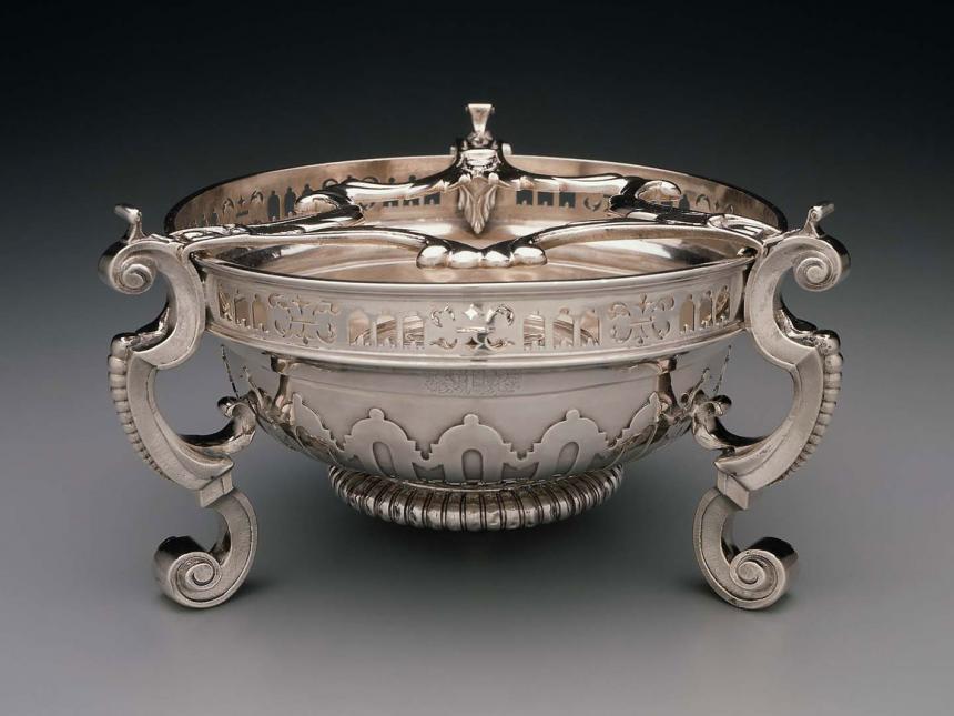 Chafing dish, marked by Anthony Nelme
