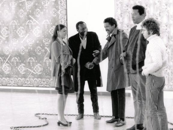 Mary Whitten, Frank Bowling, Jack Whitten, and Al Loving at the opening reception for “5+1."