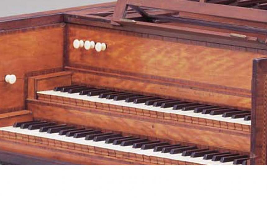 Detail of harpsichord by Joseph Kirckman