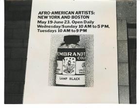 A promotional poster for “Afro-American Artists: New York and Boston”