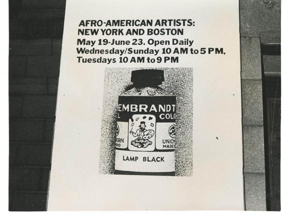 A promotional poster for “Afro-American Artists: New York and Boston”