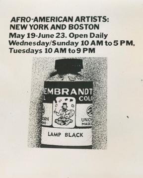 A promotional poster for “Afro-American Artists: New York and Boston."