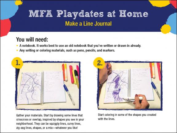 Detail of MFA Playdates at Home: Make a Line Journal activity sheet