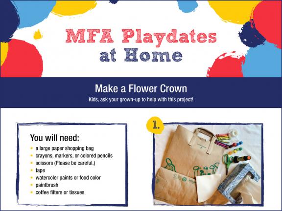 Detail of MFA Playdates at Home: Flower Crown activity sheet