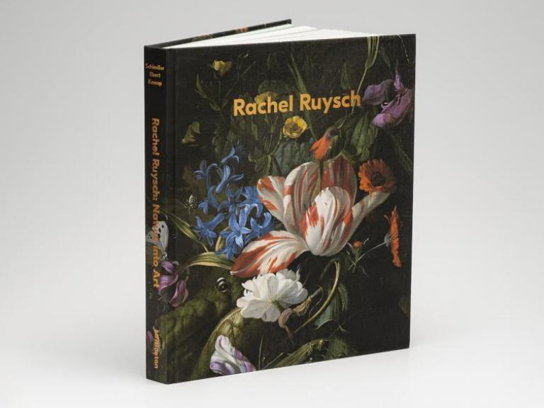 Rachel Ruysch book cover featuring painting of flower arrangement on cover