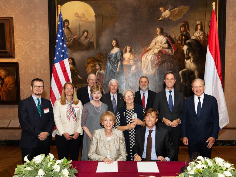 Endowment fund signing ceremony with Dutch Prime Minister Mark Rutte in the Art of the Netherlands in the 17th Century Gallery