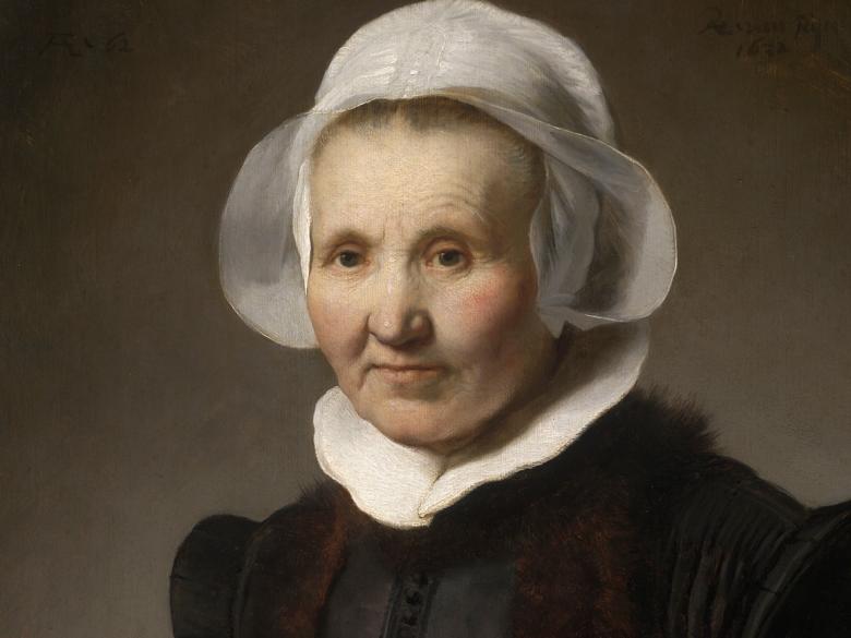 Detail of Rembrandt's painting, Portrait of Aeltje Uylenburgh