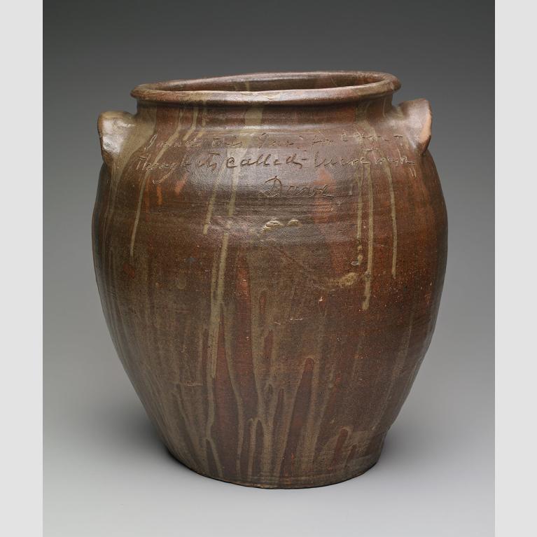 Stoneware with alkaline glaze