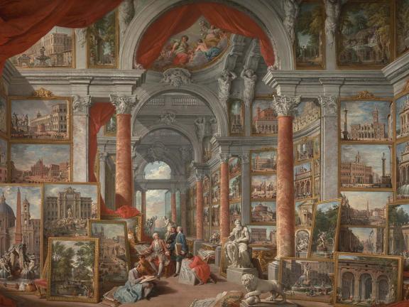 Giovanni Paolo Pannini's painting, Picture Gallery with Views of Modern Rome