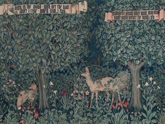 Detail of tapestry: Greenery