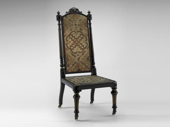 picture of a chair with geometric patterns