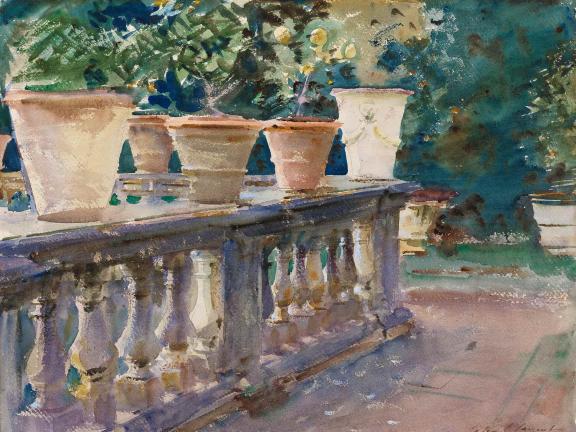 John Singer Sargent, Villa di Marlia, Lucca: The Balustrade, 1910.