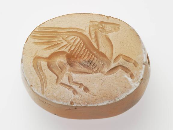 Unknown artist, scaraboid gem with Pegasos, Greek