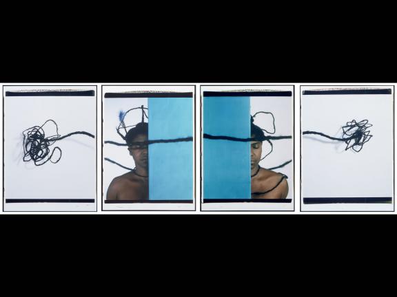 compilation of four photographs of a woman and her hair connecting all 4 images