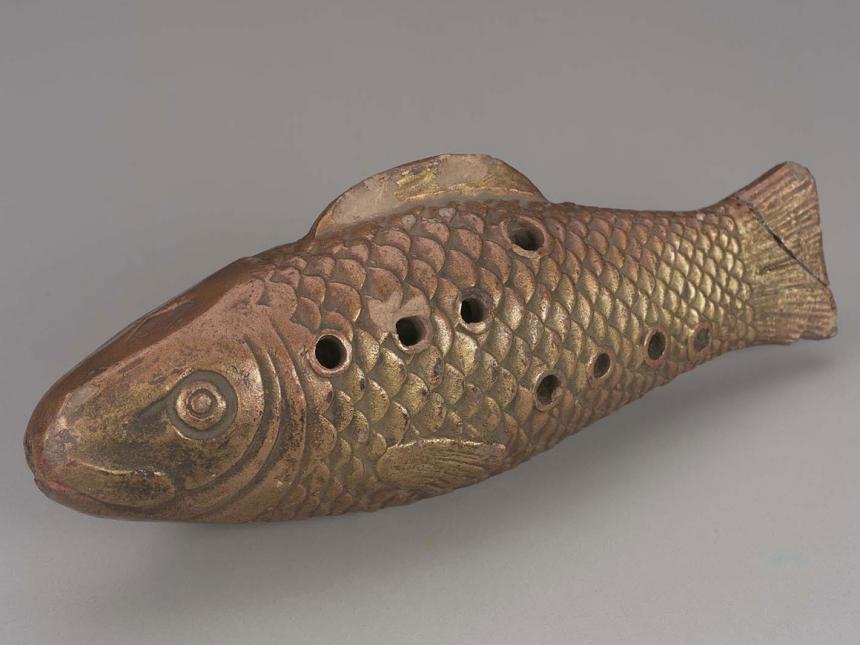 Soprano ocarina in the shape of a fish