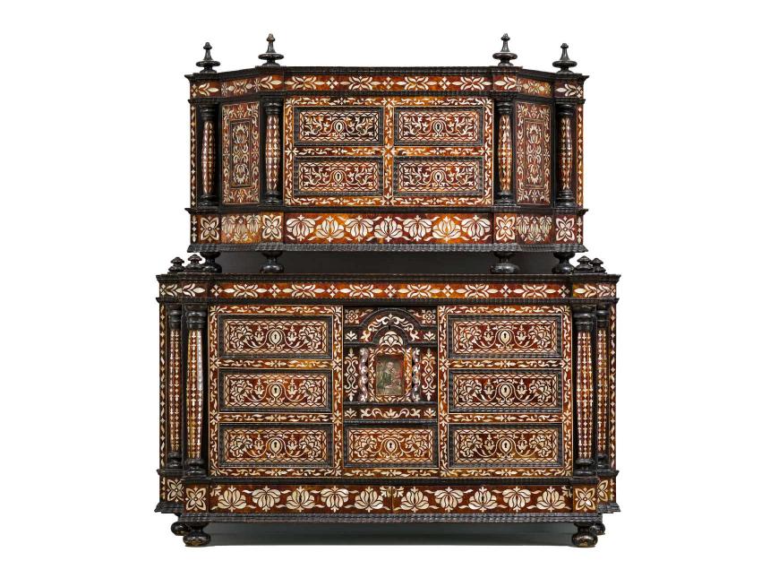 17th century Peruvian cabinet, intricately decorated