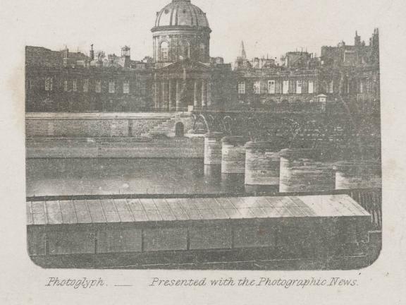 An engraving of The Institute of France.