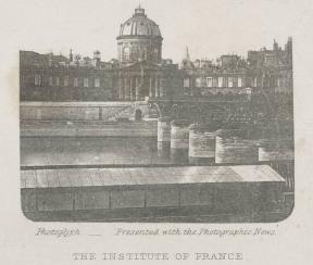 An engraving of The Institute of France.