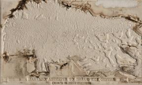 A papier-maché mold of a Harvard-Yale football game from 1891.