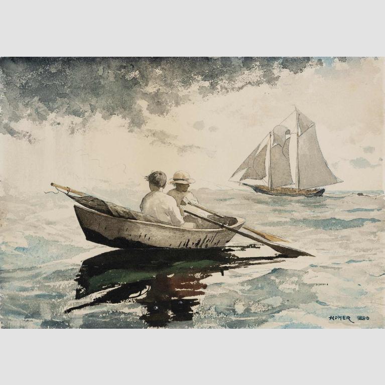 Winslow Homer, Two Boys Rowing, 1880.