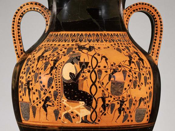 Close to Exekias, Two-handled jar (amphora), Greek, Archaic Period, about 540–530 BC