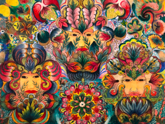 Still from Minnie Evans: Draw or Die (2025), by Linda Royal